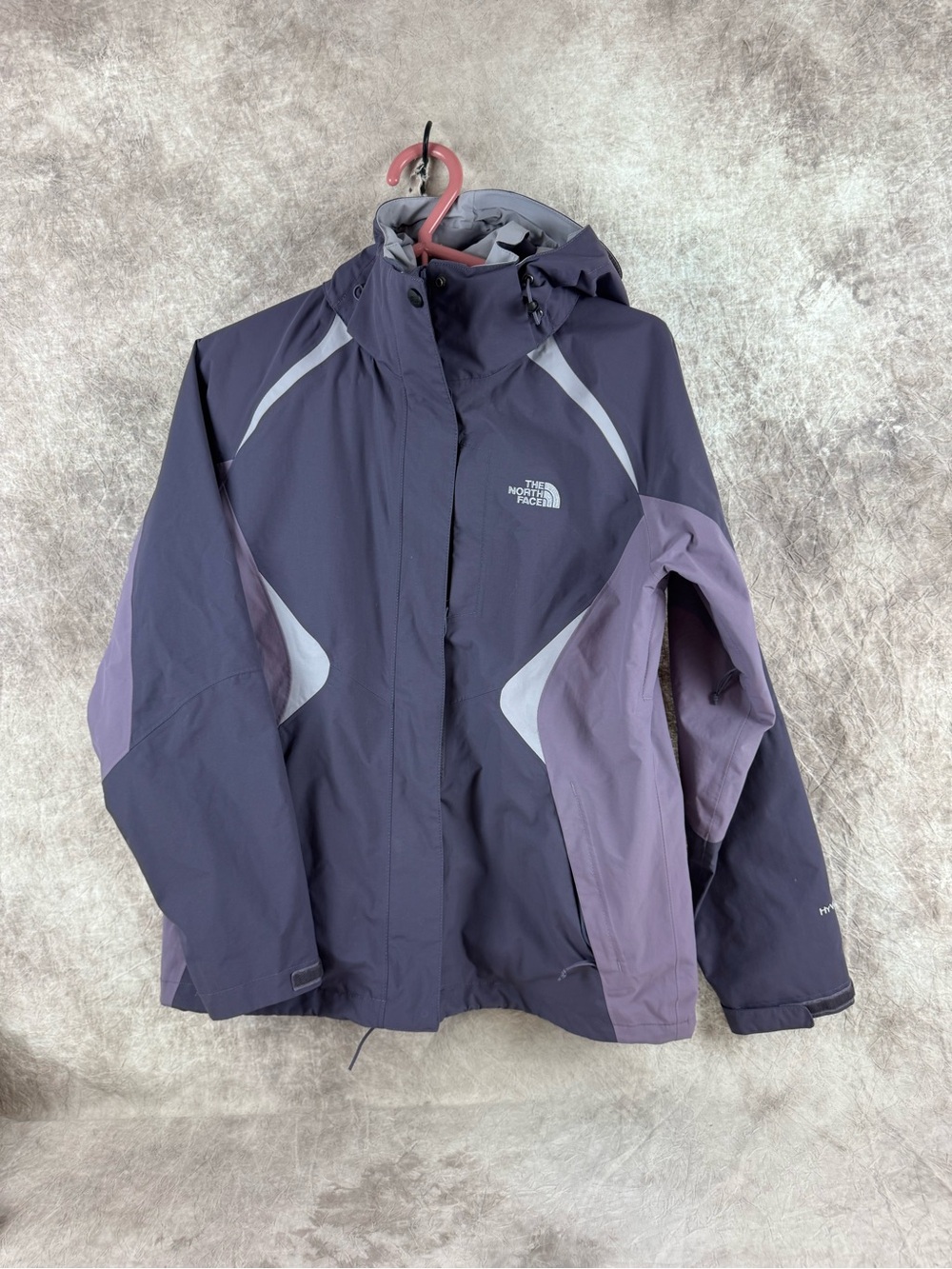 The North Face Women's Two-Tone Purple Waterproof Ski Jacket HyVent